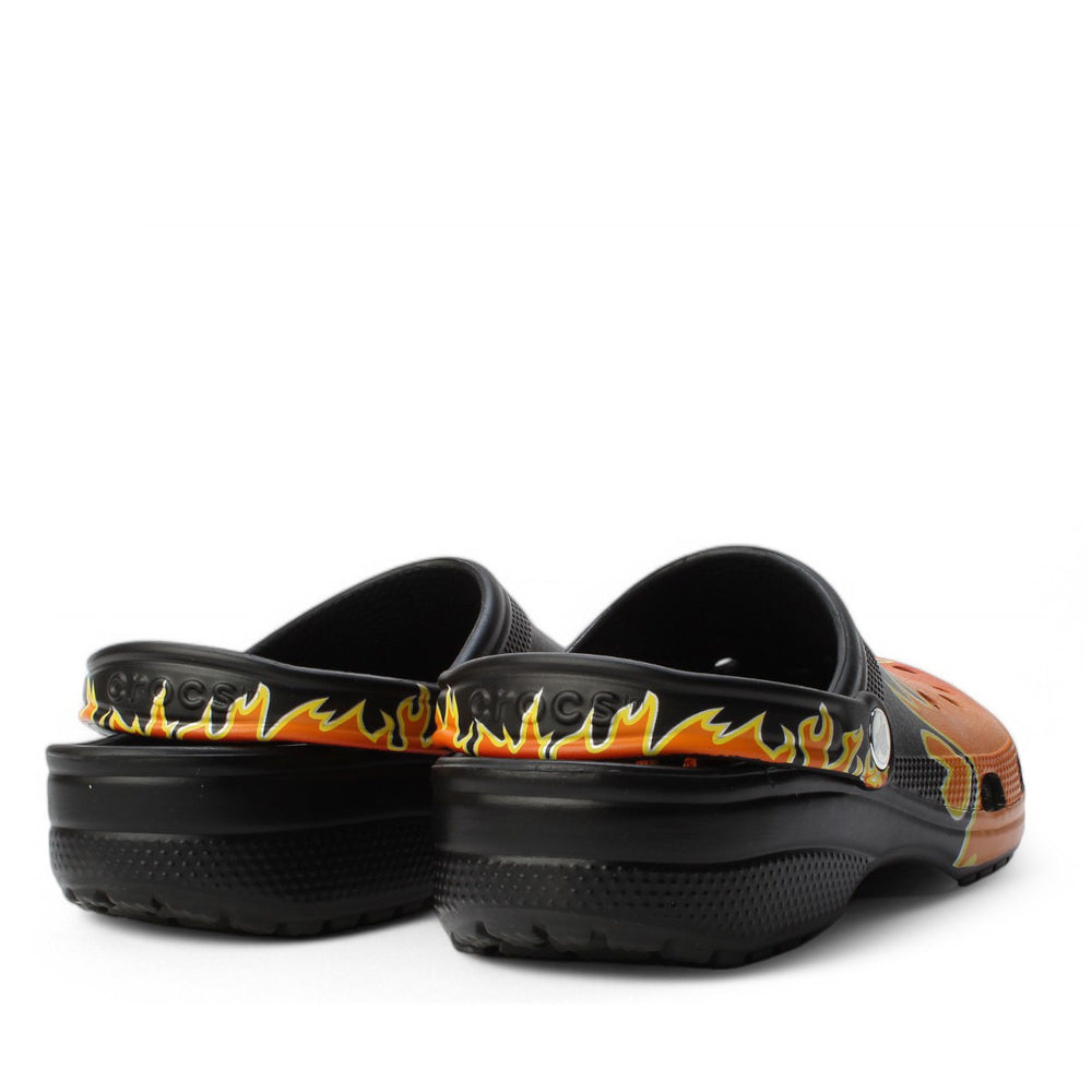 Classic Clog Flames Black 211004-0C4