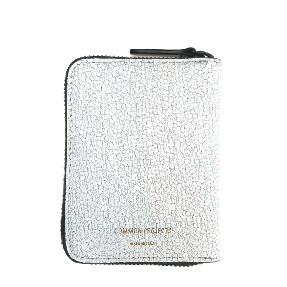 Zip Coin Case Cracked Leather White 9141-0506